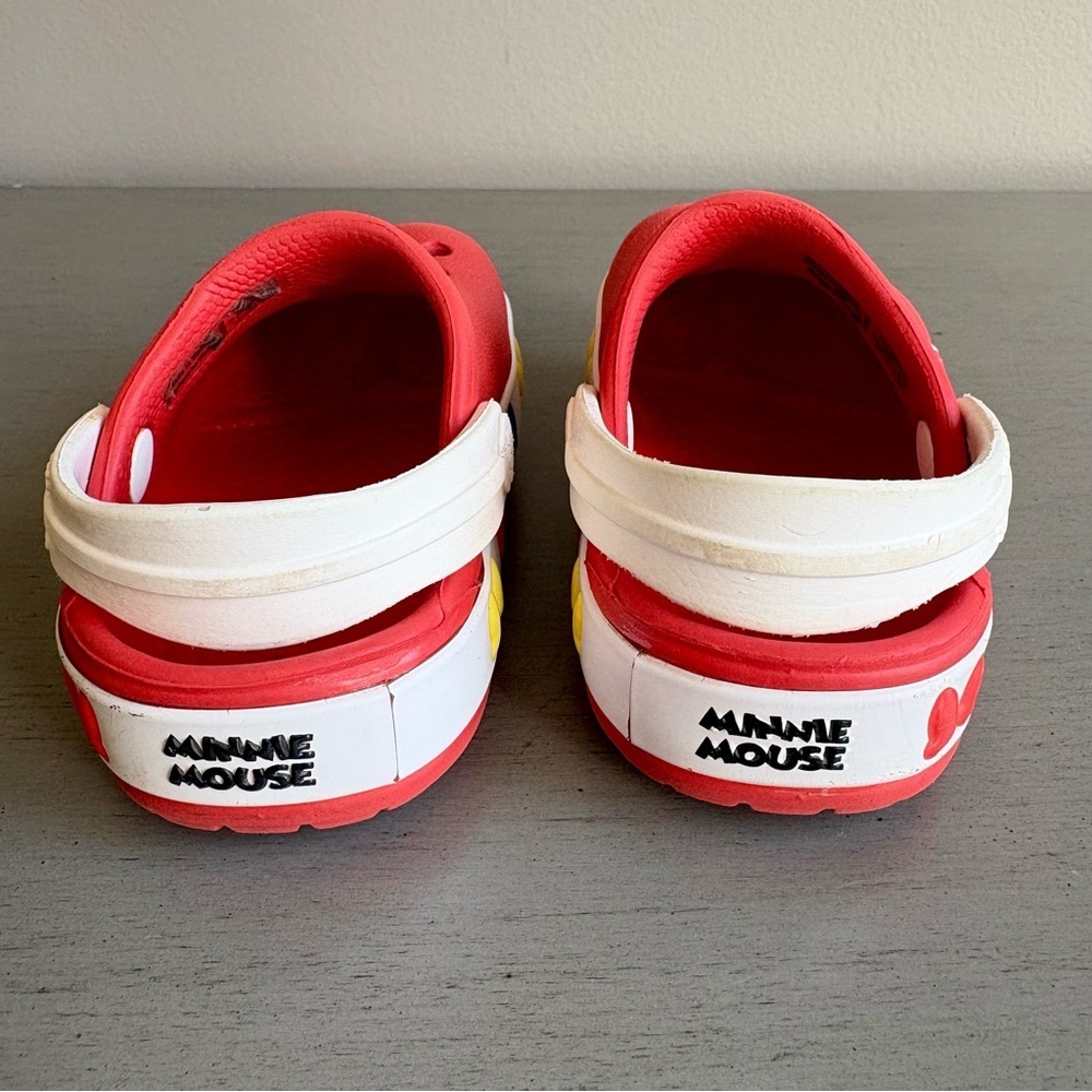 CROCS Disney Minnie Mouse Kids Slip On Clog Shoes Toddler Little Kids Sz 4 Red - Picture 8 of 14